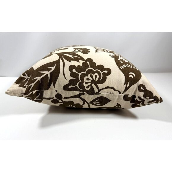 Thomas Paul Brown Birds Throw Pillow with Feather & Down Insert 16" x 16" - Picture 9 of 9